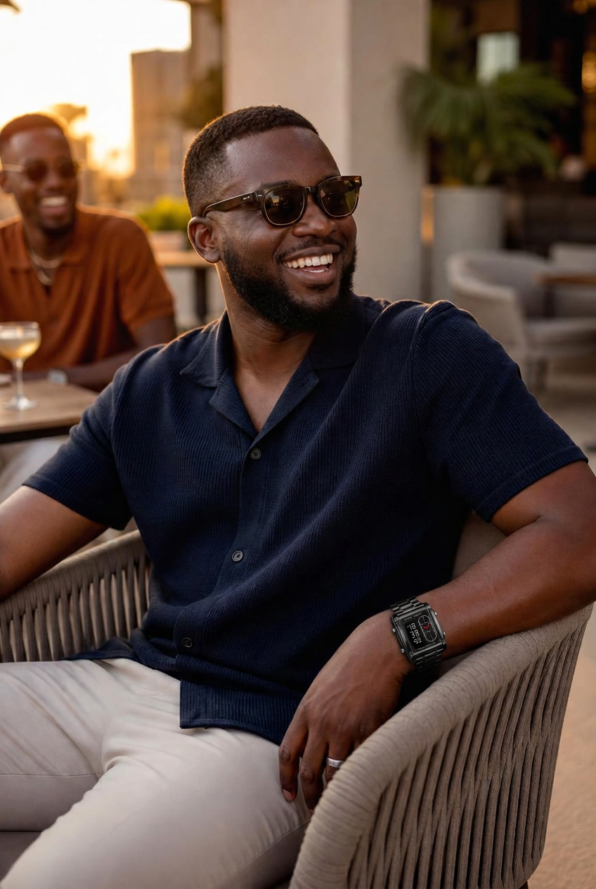 With the crew — Respected everywhere, even when you are off-duty